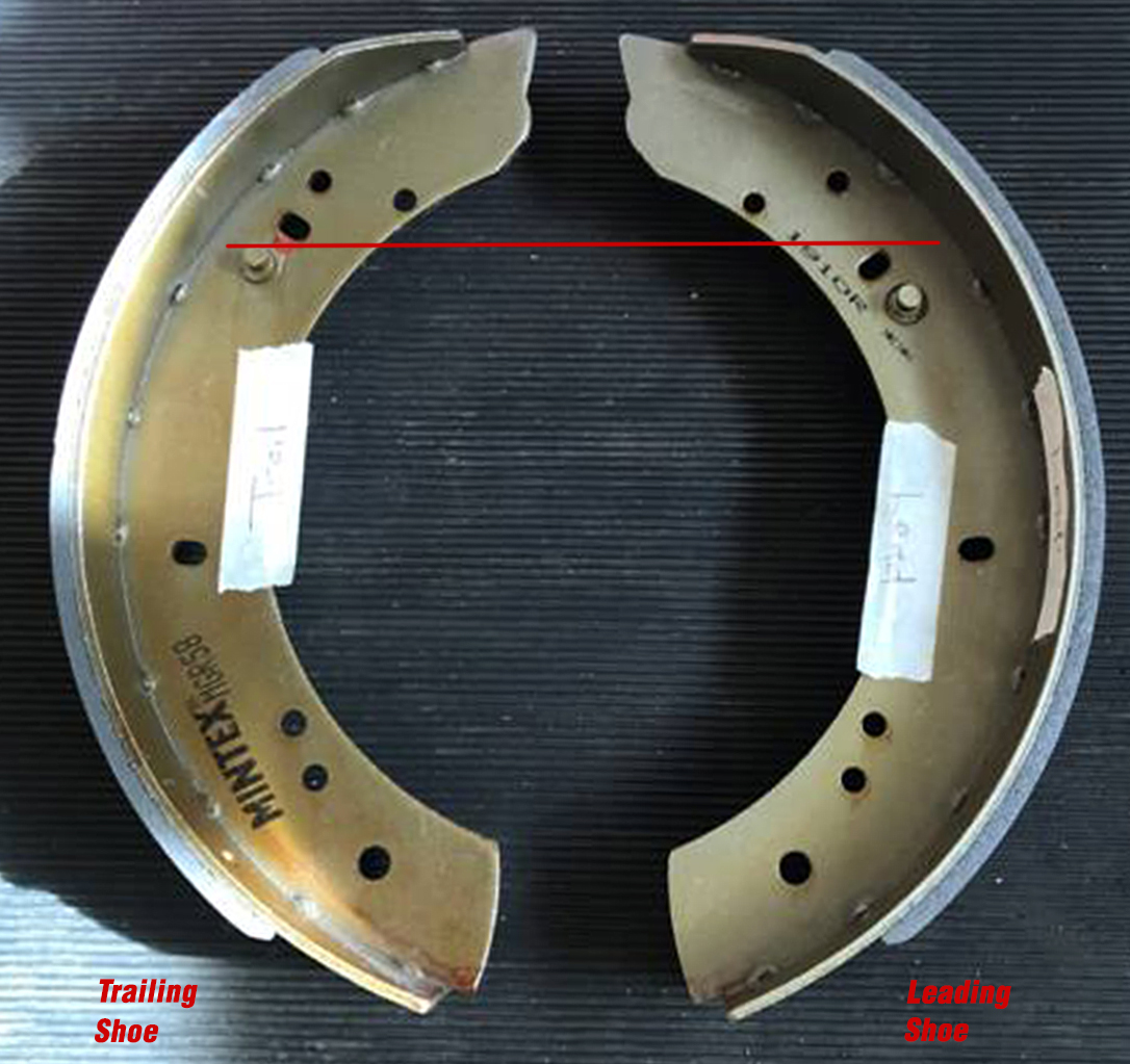 New aftermarket style 109 Land Rover rear brake shoes