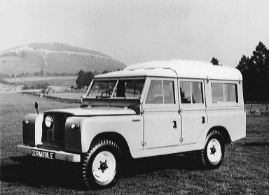 Land Rover Dormobile used for ads