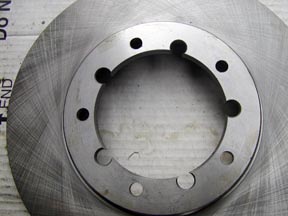 Rotor machined out to fit Series Land Rover disc brake conversion