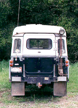 Rear of Land Rover Dormobile