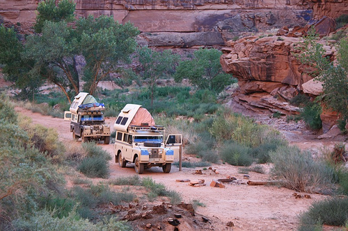 Land Rover Dormobiles in Moab