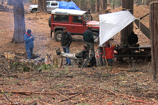 Series Land Rover camping