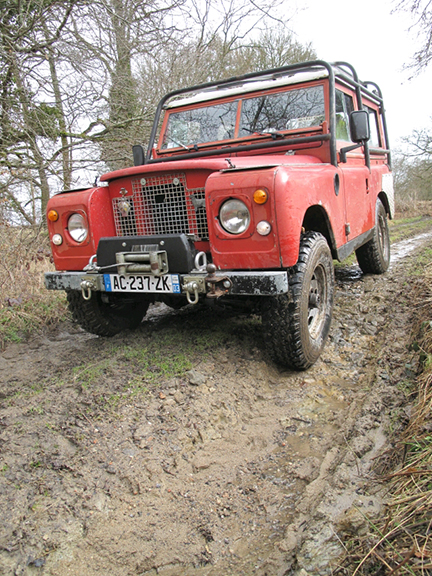 Land Rover 88 exploring in France