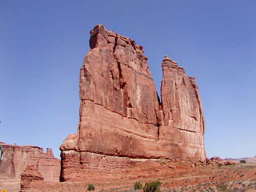 Rock wall in Arches