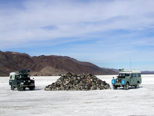 Dormobiles at the Soda Lake rock pile